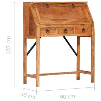  Schreibtisch 90×40×107 cm Massivholz Akazie