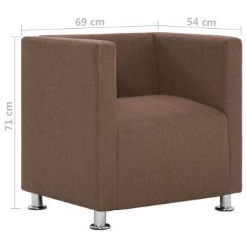  Clubsessel Braun Polyester