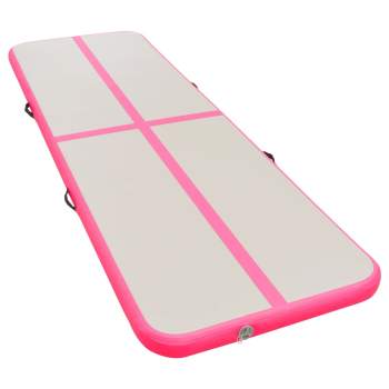 Preview:  Aufblasbare Gymnastikmatte mit Pumpe 300×100×10 cm PVC Rosa