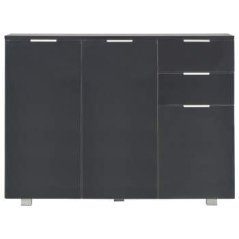  Sideboard Hochglanz-Schwarz 107x35x80,5 cm