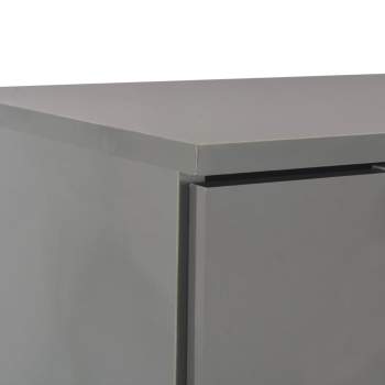  Sideboard Hochglanz-Grau 107x35x80,5 cm