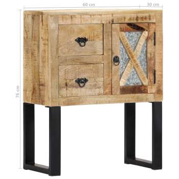  Sideboard 60 x 30 x 76 cm Massivholz Mango