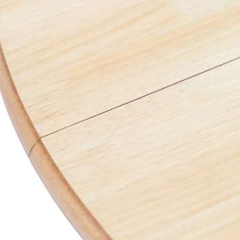  5-tlg. Essgruppe Gummiholz Massiv Weiß und Braun 