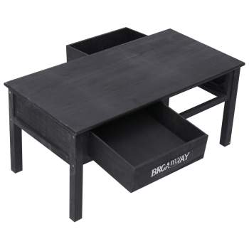  Couchtisch Schwarz 100×50×45 cm Holz