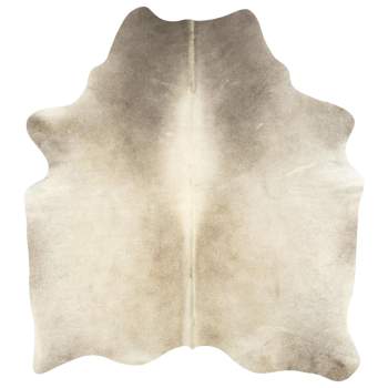  Teppich Echtes Rindsleder 150×170 cm Beige