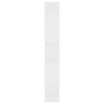  Bücherregal/Raumteiler Hochglanz-Weiß 45x24x159cm Holzwerkstoff