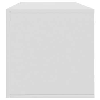  Schallplatten-Aufbewahrungsbox Weiß 71x34x36 cm Holzwerkstoff
