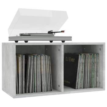  Schallplatten-Aufbewahrungsbox Betongrau 71x34x36 cm