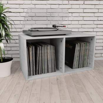  Schallplatten-Aufbewahrungsbox Betongrau 71x34x36 cm