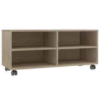 Preview:  TV-Schrank mit Rollen Sonoma-Eiche 90x35x35 cm Holzwerkstoff