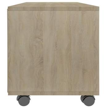  TV-Schrank mit Rollen Sonoma-Eiche 90x35x35 cm Holzwerkstoff