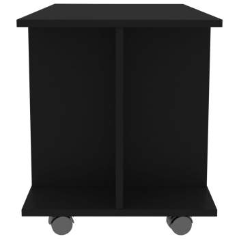  TV-Schrank mit Rollen Schwarz 80x40x45 cm Holzwerkstoff