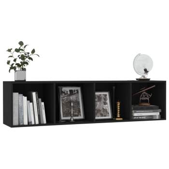 Preview:  Bücherregal/TV-Schrank Schwarz 143×30×36 cm