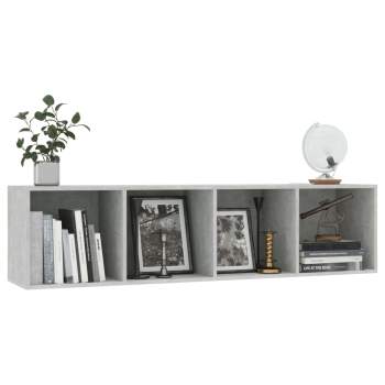  Bücherregal/TV-Schrank Betongrau 143×30×36 cm