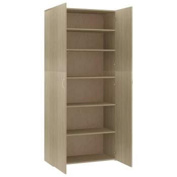  Schuhschrank Sonoma-Eiche 80x35,5x180 cm Holzwerkstoff