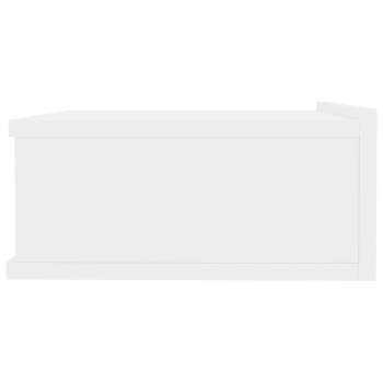  Hängende Nachttische 2 Stk. Hochglanz-Weiß 40x30x15 cm