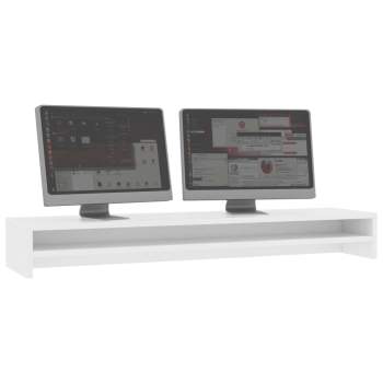  Monitorständer Weiß 100x24x13 cm Holzwerkstoff
