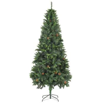 Preview:  Künstlicher Weihnachtsbaum mit Kiefernzapfen Grün 210 cm