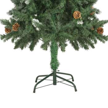  Künstlicher Weihnachtsbaum Kiefernzapfen Weißem Glitzer 150 cm