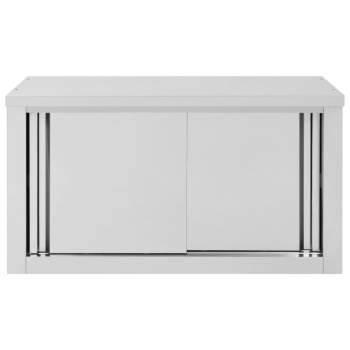  Wandhängeschrank mit Schiebetüren 90×40×50 cm Edelstahl
