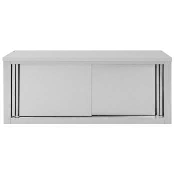  Wandhängeschrank mit Schiebetüren 120×40×50 cm Edelstahl