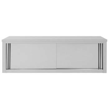  Wandhängeschrank mit Schiebetüren 150×40×50 cm Edelstahl