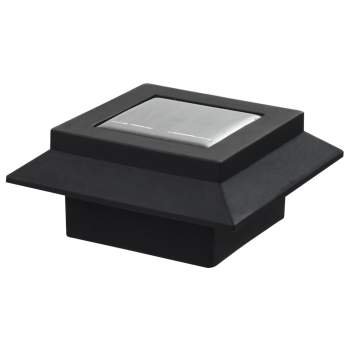  Solar-Außenleuchten 12 Stk. LED Rechteckig 12 cm Schwarz