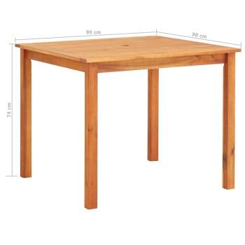  Gartentisch 88x88x74 cm Massivholz Akazie