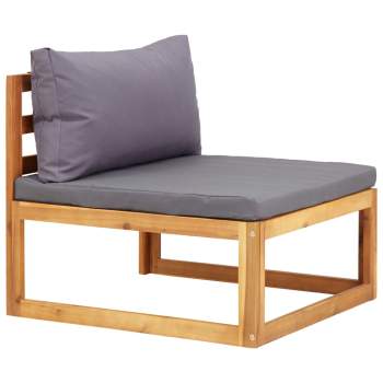  6-tlg. Garten-Lounge-Set mit Auflagen Massivholz Akazie