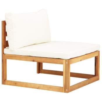  5-tlg. Garten-Lounge-Set mit Auflagen Massivholz Akazie
