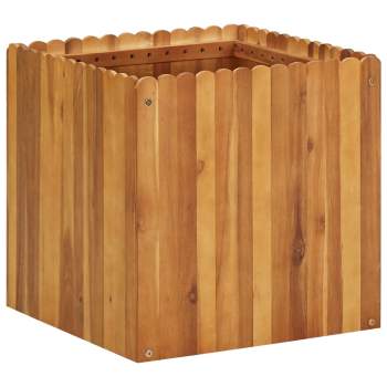  Pflanzkübel 50 x 50 x 50 cm Massivholz Akazie