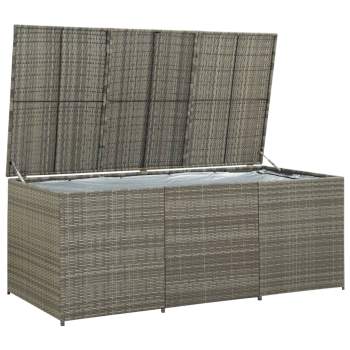  Gartenbox Poly Rattan 180x90x70 cm Grau