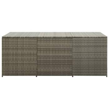  Gartenbox Poly Rattan 180x90x70 cm Grau