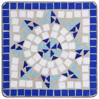  Beistelltisch Mosaik Keramik Blau und Weiß