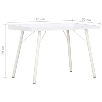  Schreibtisch Weiß 90×50×79 cm