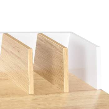  Schreibtisch Weiß und Natur 80x50x84 cm