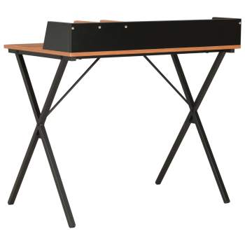 Preview:  Schreibtisch Schwarz und Braun 80x50x84 cm