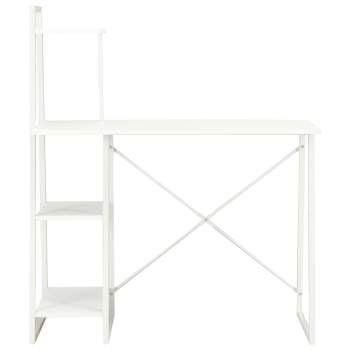 Preview:  Schreibtisch mit Regaleinheit Weiß 102×50×117 cm 