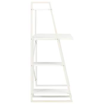 Preview:  Schreibtisch mit Regaleinheit Weiß 102×50×117 cm 
