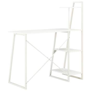 Preview:  Schreibtisch mit Regaleinheit Weiß 102×50×117 cm 