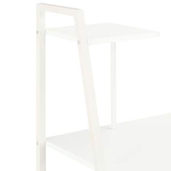  Schreibtisch mit Regaleinheit Weiß 102×50×117 cm 