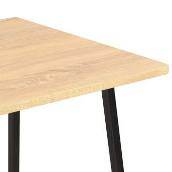  Schreibtisch mit Regaleinheit Schwarz und Eiche 102×50×117 cm 