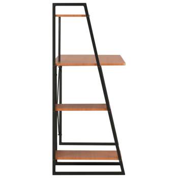 Preview:  Schreibtisch mit Regaleinheit Schwarz und Eiche 102×50×117 cm