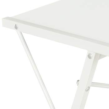  Schreibtisch mit Regal Weiß 116×50×93 cm