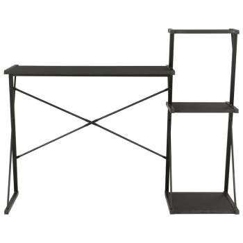 Preview:  Schreibtisch mit Regal Schwarz 116×50×93 cm