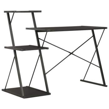 Preview:  Schreibtisch mit Regal Schwarz 116×50×93 cm