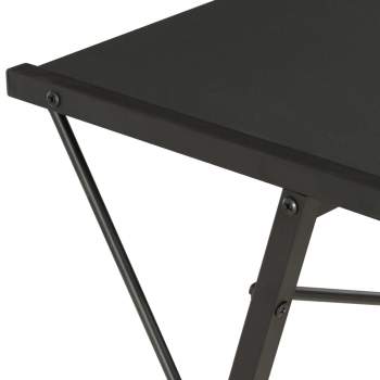  Schreibtisch mit Regal Schwarz 116×50×93 cm