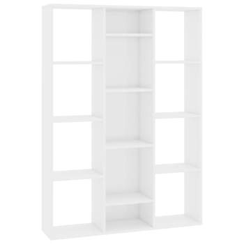  Raumteiler/Bücherregal Hochglanz-Weiß 100x24x140 cm