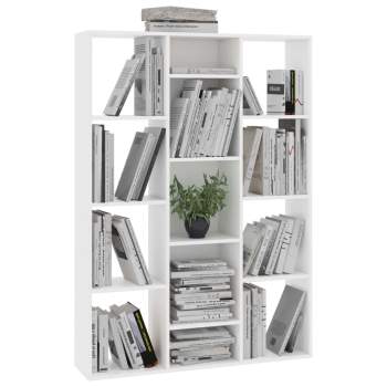  Raumteiler/Bücherregal Hochglanz-Weiß 100x24x140 cm