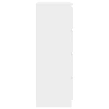  Sideboard Hochglanz-Weiß 60x35x98,5 cm Holzwerkstoff